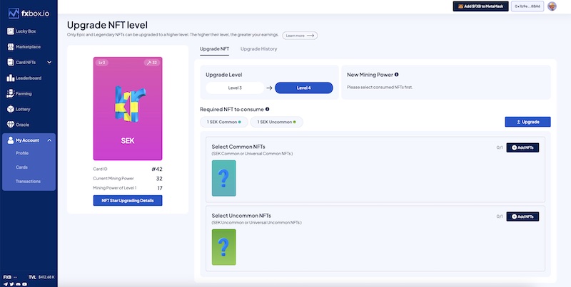 We finished testing Upgrade Currencies NFTs feature today!  Increase Mining Power